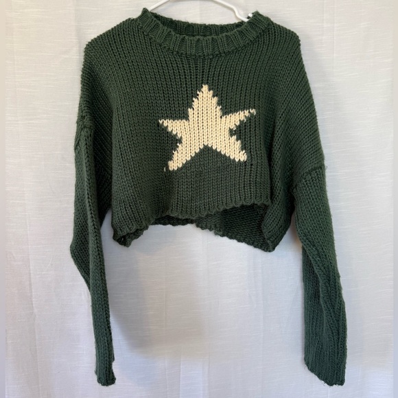 Edikted Forest Green Knit Pullover - Picture 2 of 5